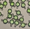 August Peridot Channel Charm (2 Rings)