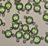 August Peridot Channel Charm (2 Rings)
