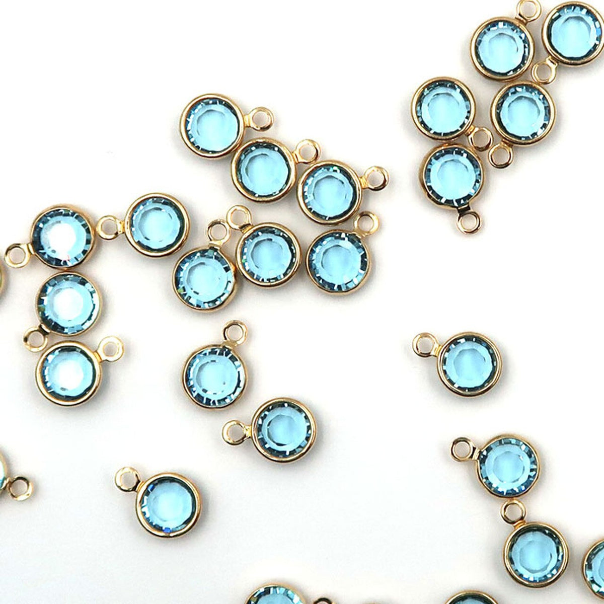 Channel Charms March Aquamarine Channel Charm (1 Ring) – Birthstone Channel Charms